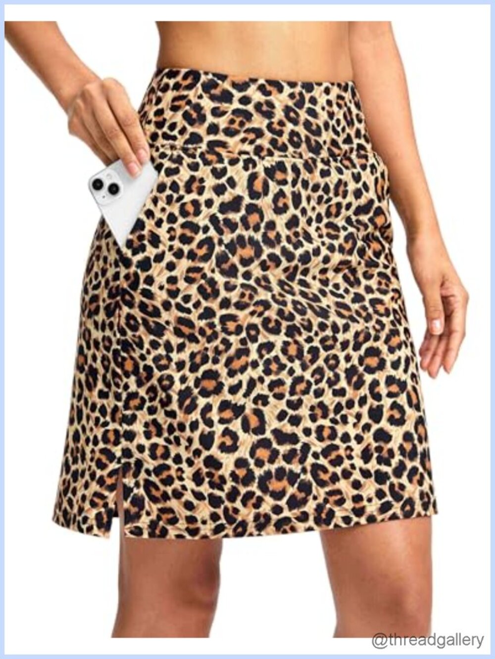 Women's High Waisted Swim Skirt with Built-in Shorts, UPF 30